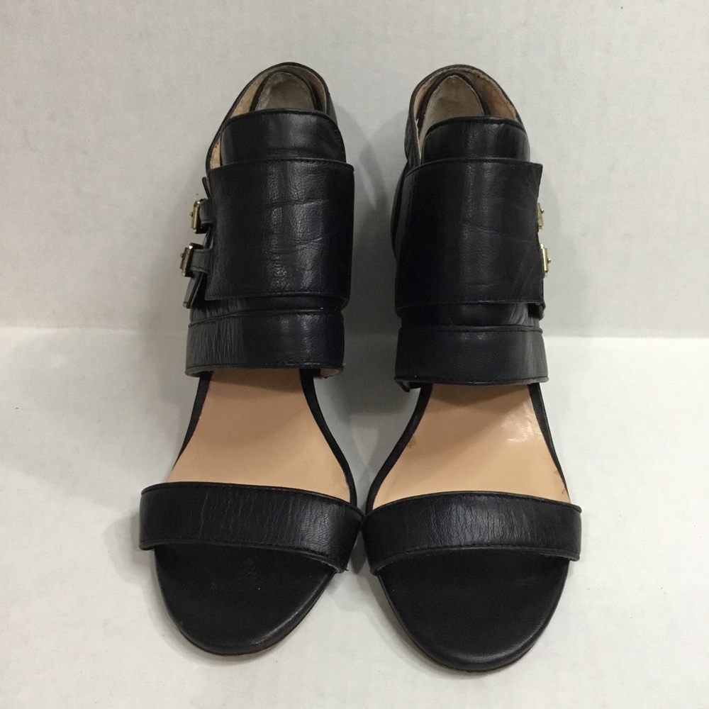 BCBGeneration Black Leather Ankle Strap Heel/Pump - Picture 3 of 14